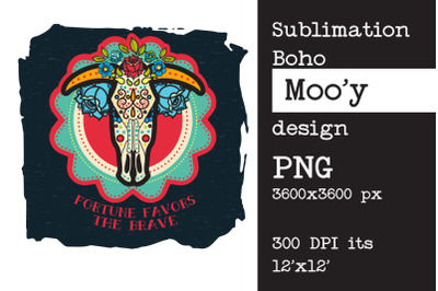 Sublimation design Bull | cow skull