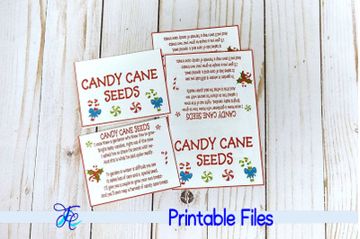 Candy Cane Seeds Bag Topper