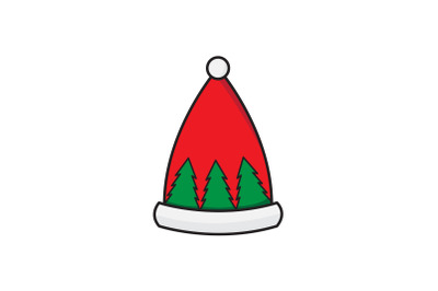 Tree Pattern Hat Christmas Icon