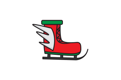 Ski Shoes With Wings Christmas Icon