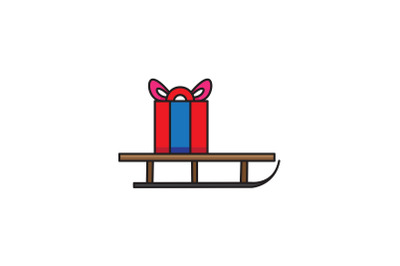 Gift Sled Christmas Icon