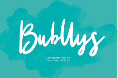 Bubllys Handwritten Font