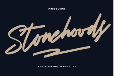 Stonehoods Calligraphic Script Font