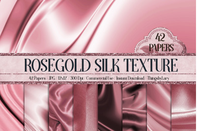 42 Rosegold Luxury Silk Satin Cloth Texture Papers
