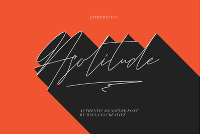 Asolitude Authentic Signature Font