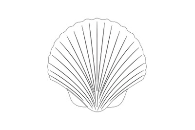 Clam Beach Outline Icon