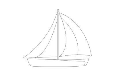 Boat Beach Outline Icon