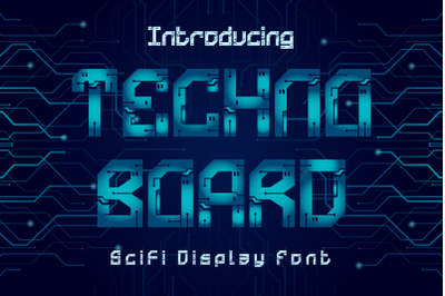 Technoboard - Circuit Board Font