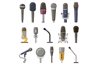 Record microphone. Audio podcast, concert, broadcast or music record s