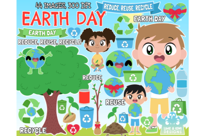 Earth Day Clipart - Lime and Kiwi Designs