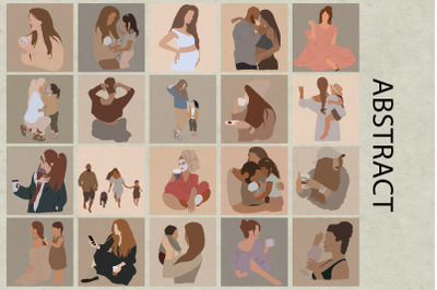 ABSTRACT FAMILY LIFE vector