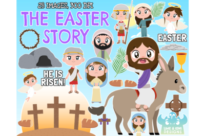 The Easter Story Clipart - Lime and Kiwi Designs