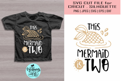 This mermaid is two svg, birthday svg