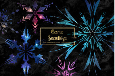 Cosmic Snowflakes Clipart