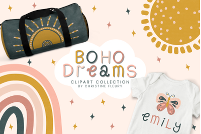 Boho Dreams Clipart Collection