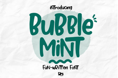 Bubble Mint - Fun written Font