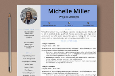 Modern Resume Template with Photo