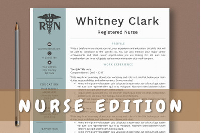 Nurse Resume Template Word &amp; Pages