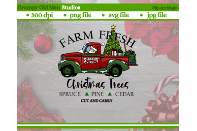 farm fresh Christmas tree clip art |ruck cut file | Christmas