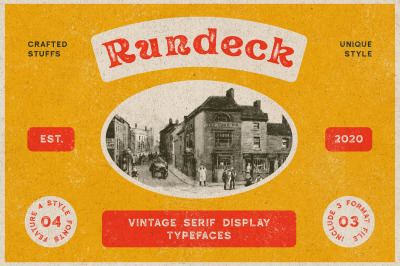 Rundeck - Vintage Texture Font