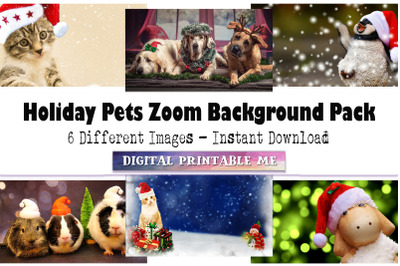 Holiday Zoom Background&2C; Xmas&2C; Christmas tree 6 Digital Downloads&2C; xma