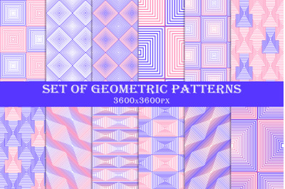 Set of geometric backgrounds