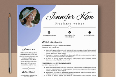 Creative Resume Template with Photo