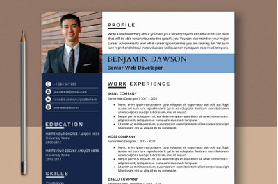Web Developer Resume Template Word &amp; Pages