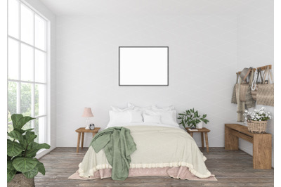 Interior scene artwork background frame mockup