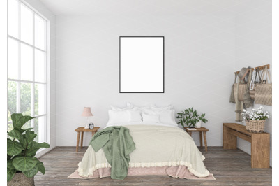 Interior scene artwork background frame mockup