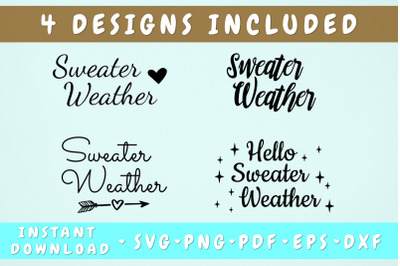 Sweater Weather Svg&2C; Png&2C; Winter Weather Svg