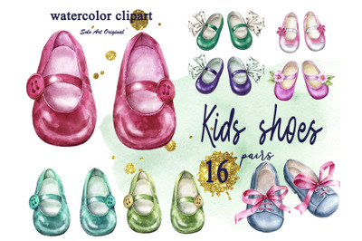 Shoes for kids Baby girl boy Clipart Footwear