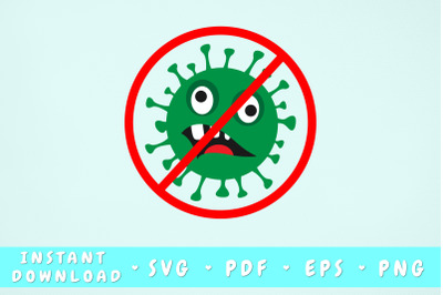 Stop Virus SVG&2C; Social Distancing SVG