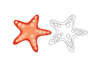 Beach Starfish Fill Outline Icon