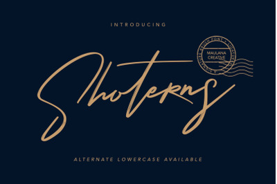 Shoterns SignatShoterns Signature Brush Fonture Brush Font