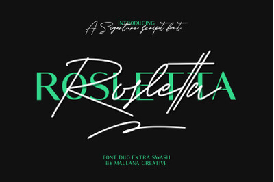 Rosletta Signature Font Duo Extra Swash