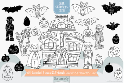 Haunted House | Monster Character, Halloween Pumpkin