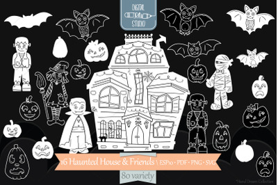 Haunted House White | Monster Character, Halloween Pumpkin