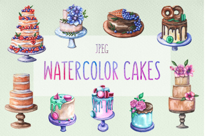 Watercolor cake collection