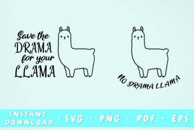 Save The Drama For Your Llama Svg&2C; No Drama Llama Svg