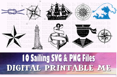 Sailor svg bundle&2C; silhouette&2C; PNG&2C; clip art&2C; 10 Digital&2C; sailing&2C; shi