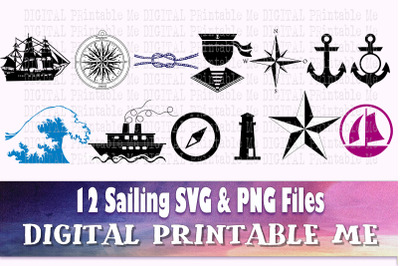 Sailor svg bundle&2C; silhouette&2C; PNG&2C; clip art&2C; 10 Digital&2C; sailing&2C; shi