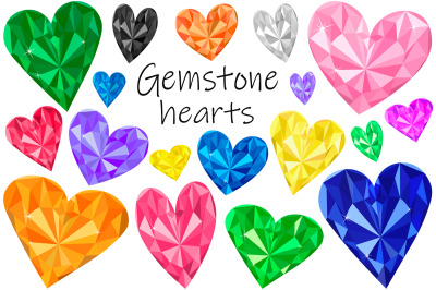 Hearts gemstone. Hearts diamonds. Hearts SVG. Gemstone SVG