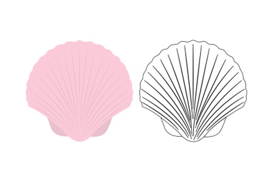 Beach Clam Fill Outline Icon