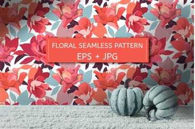 Roses. Vector seamless pattern