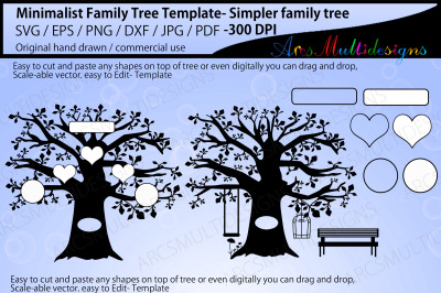 Minimalist family tree template