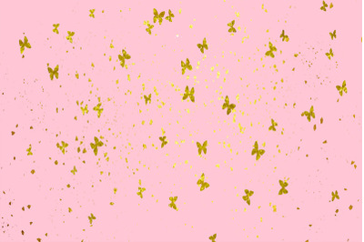 Butterfly Golden Sparkles Background