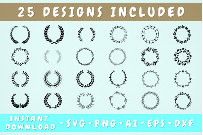 Wreath SVG Bundle - 25 Designs