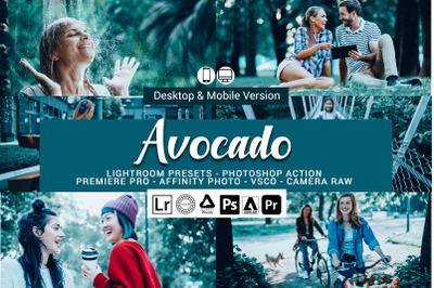 20 Avocado Presets,Photoshop actions,LUTS,VSCO