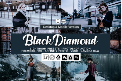 15 Black Diamond Presets,Photoshop actions,LUTS,VSCO